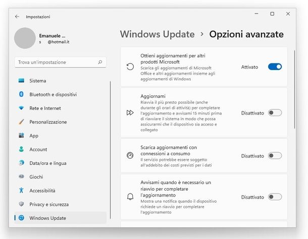 Impostazioni Windows 11