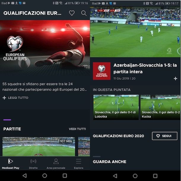 Mediaset Play su Android