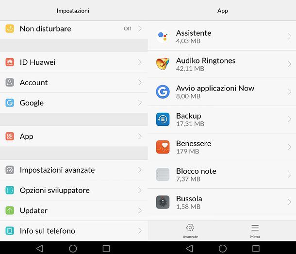 Lista app Huawei