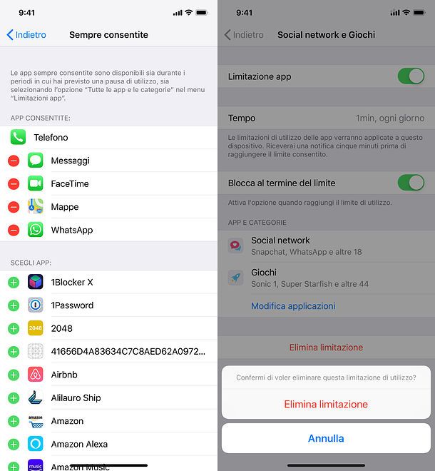 Blocco app iPhone