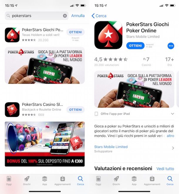 Scaricare PokerStars su iPhone