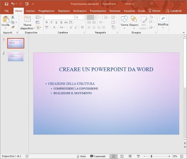 Come si fa un Power Point su Word per Windows