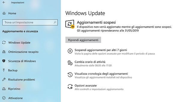 Come riavviare Windows 10 senza installare aggiornamenti