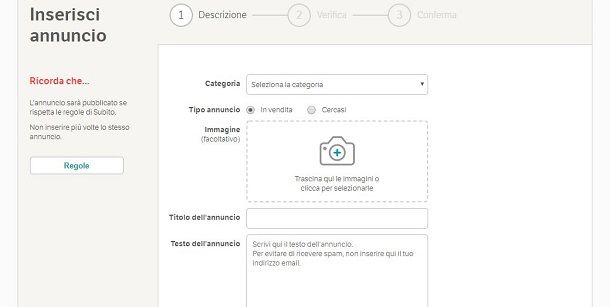 subito annuncio