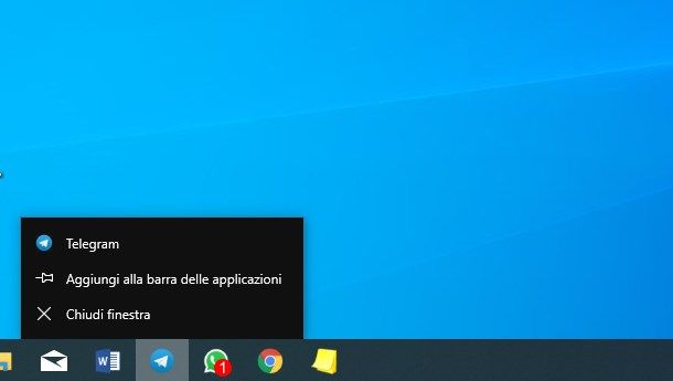 Come mettere un'app sulla taskbar di Windows 10