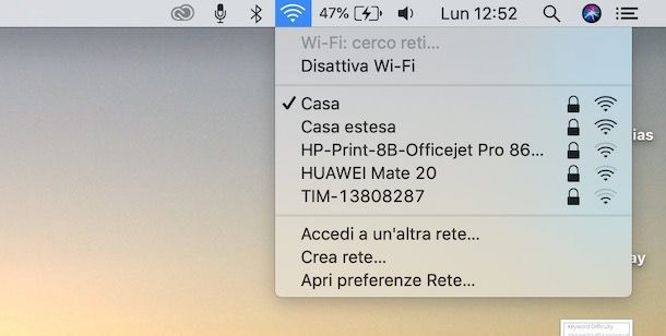 Wi-Fi su Mac