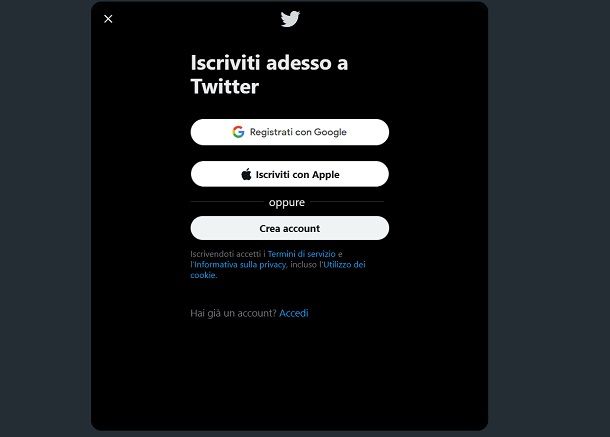Come iscriversi e accedere a Twitter