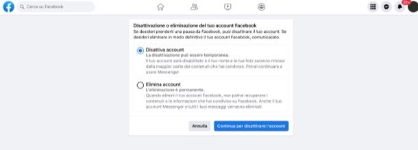 Cancellarsi da Facebook da computer