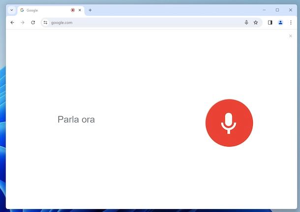 Chrome ricerca vocale