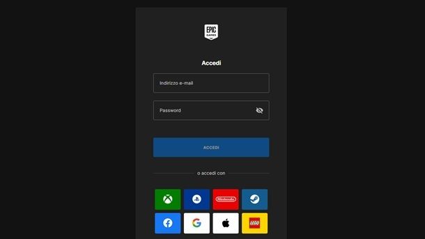 Unire altri account su Fortnite