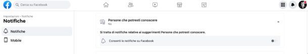 Disattivare suggerimenti amicizia Facebook