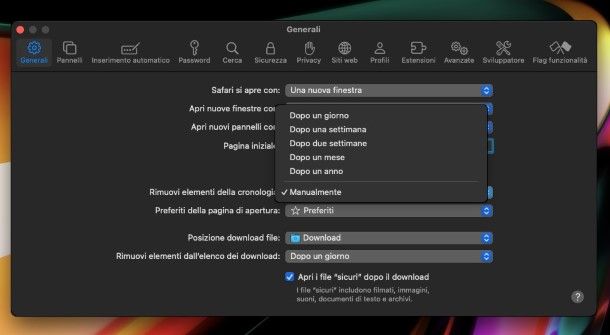 Come bloccare cancellazione cronologia Safari