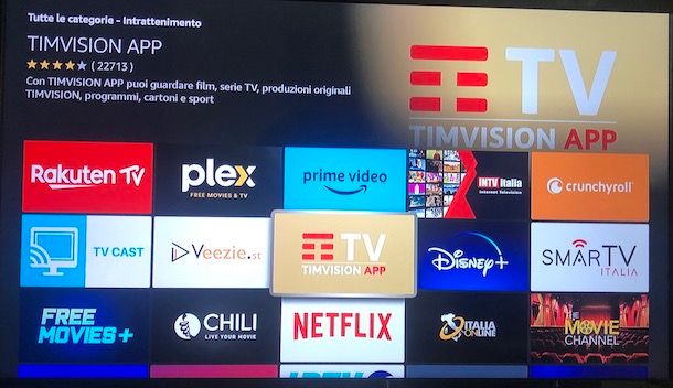 TIMVISION su Fire TV Stick