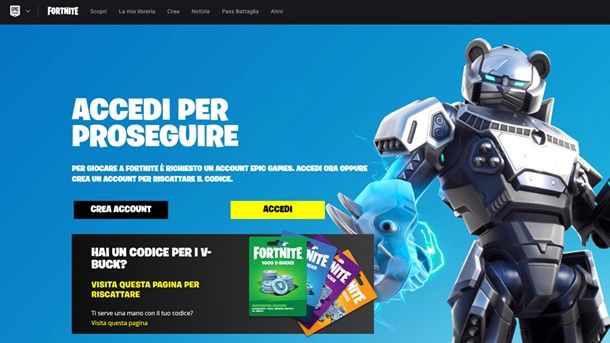 Regalare V-Buck Fortnite PC