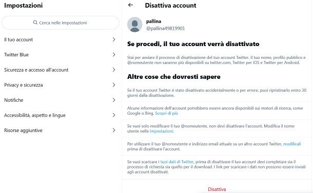 Come cancellarsi da Twitter