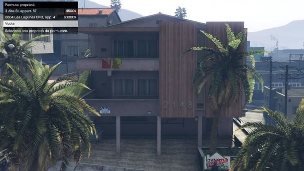 Acquisto casa tramite cartellone di vendita in GTA Online