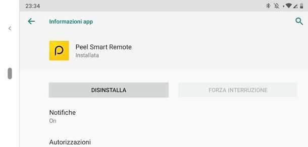 Come disinstallare Peel Remote