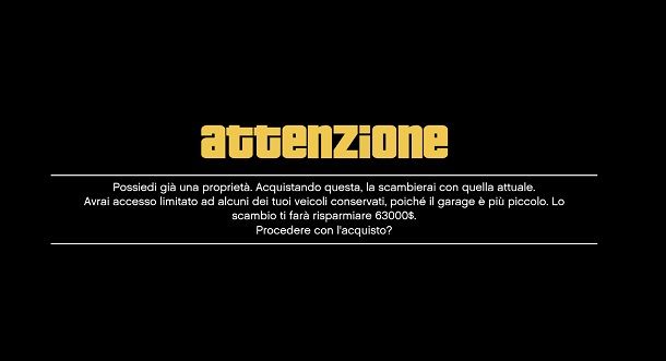 Conferma permuta per acquisto casa GTA Online