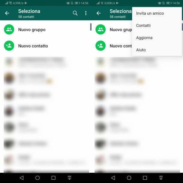 Come eliminare contatto da rubrica WhatsApp