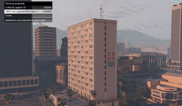 GTA Online permuta case da cartellone