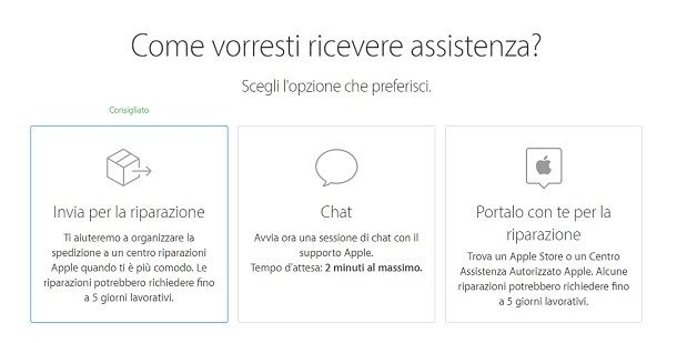 Supporto Apple Sito Ufficiale