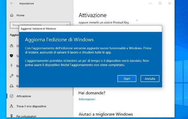 Come passare da Windows 10 Home a Pro