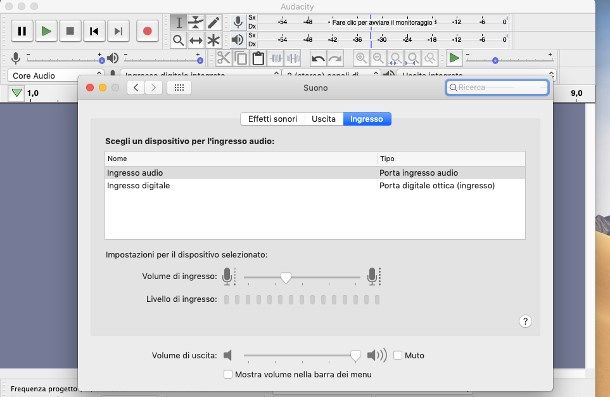  Come registrare con Audacity da mixer