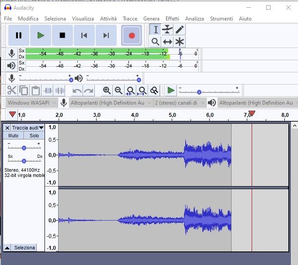 Come registrare con Audacity da Internet