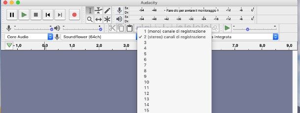 Come registrare multitraccia con Audacity