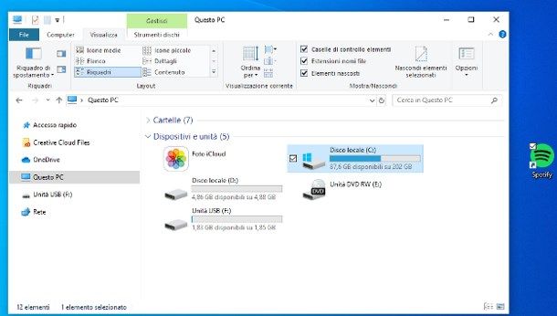 Come togliere spunta dalle icone del desktop di Windows 10