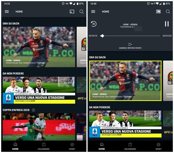 Come guardare DAZN con Chromecast