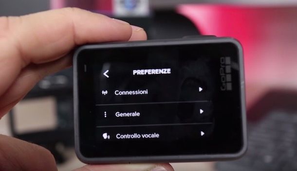 Attivare comandi vocali GoPro