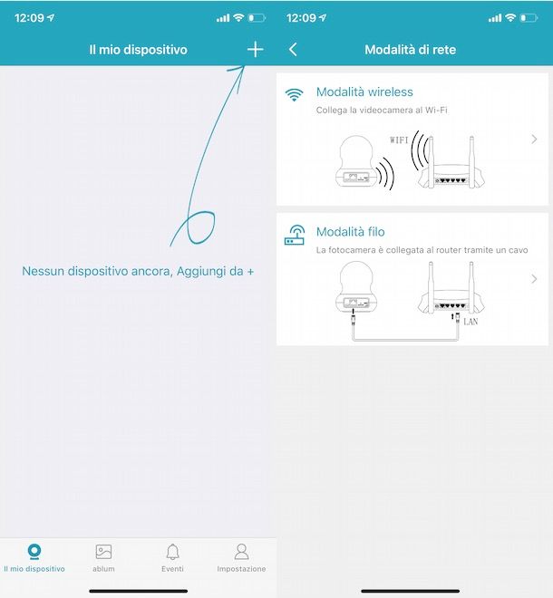 Configurare telecamera wireless