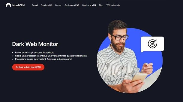 Dark Web Monitor di NordVPN