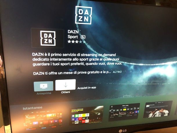 Come vedere DAZN in TV con Apple TV