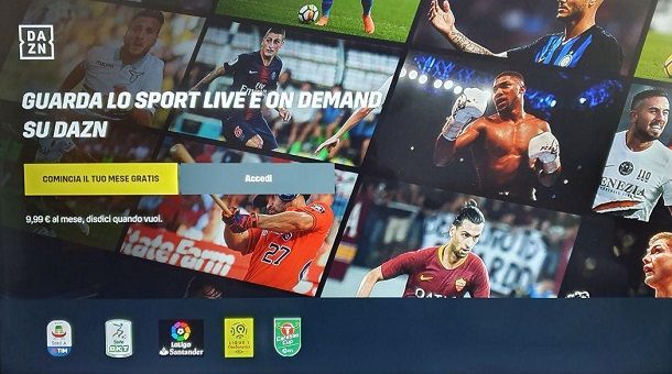 Come vedere DAZN in TV Smart