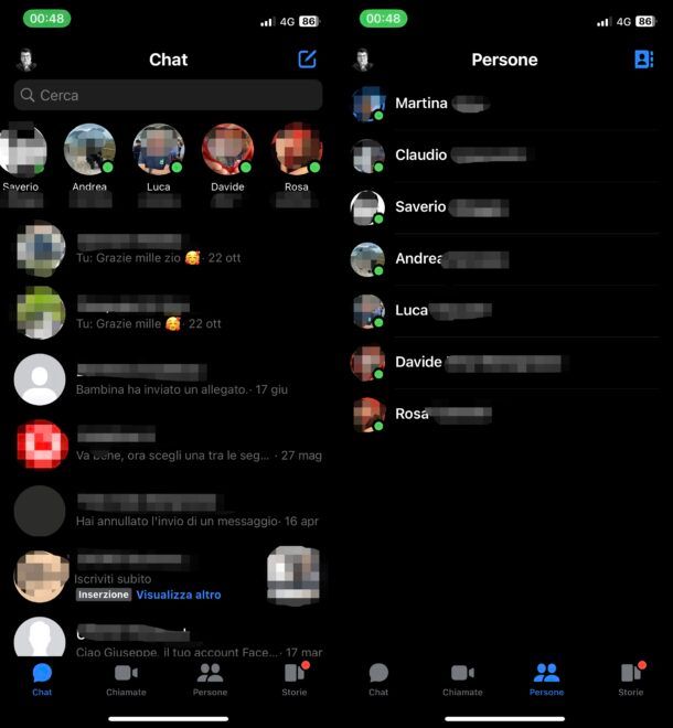 Come vedere ultimo accesso Facebook Messenger