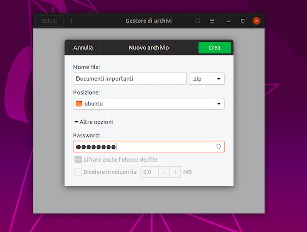 Gestore archivi Ubuntu