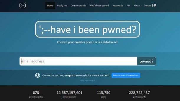 HaveIBeenPwned Email