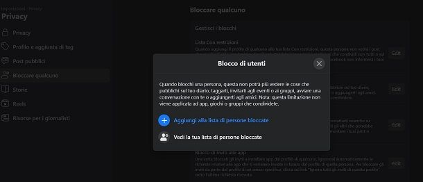 Come vedere gli amici bloccati su Facebook