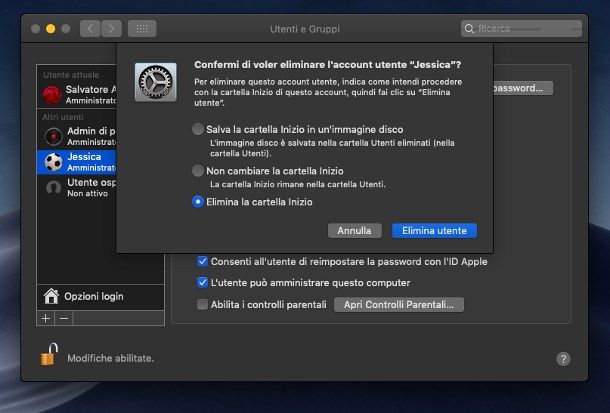 Come cambiare amministratore Mac