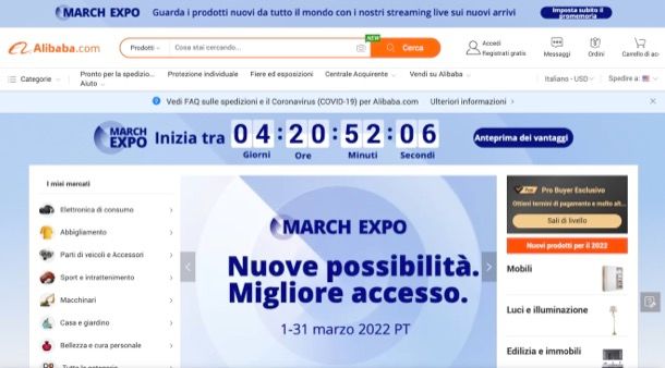 Come acquistare su Alibaba