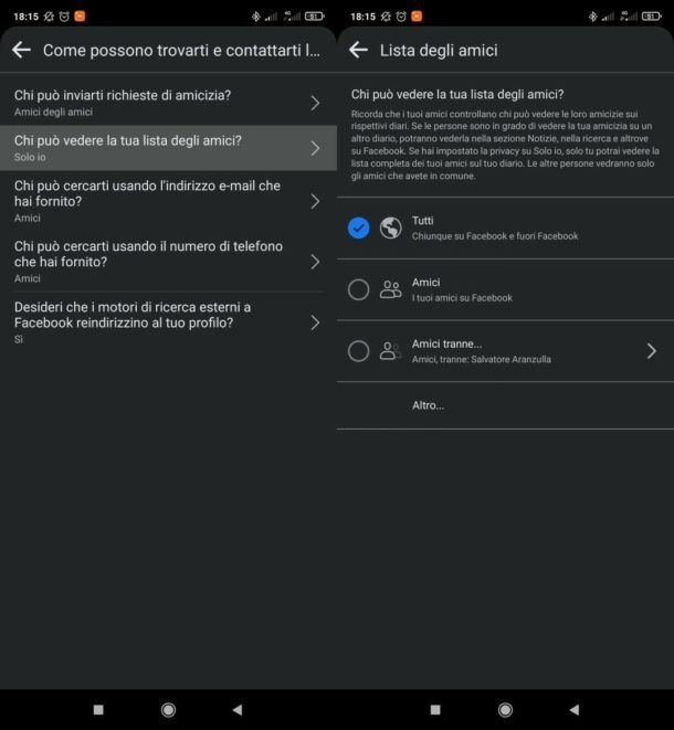 Come vedere amici aggiunti di recente nascosti