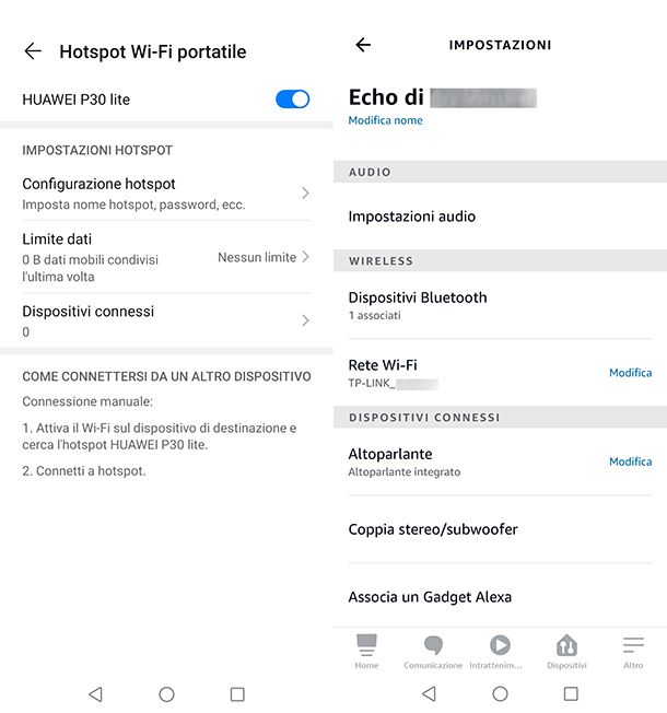 Come collegare Alexa al telefono senza WiFi