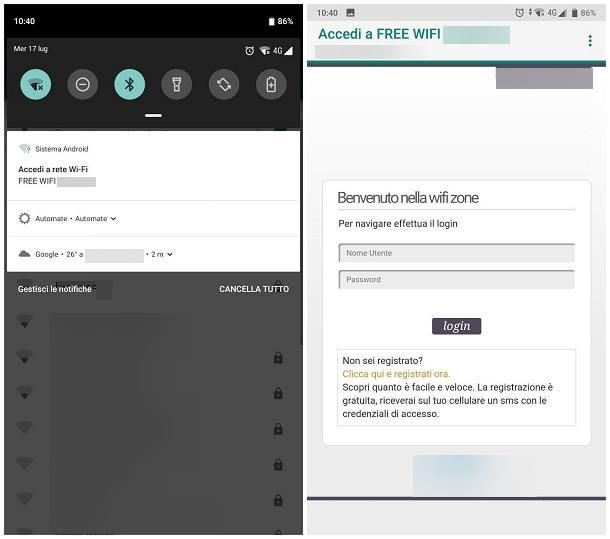 Come connettersi a una rete Wi-Fi pubblica - Android