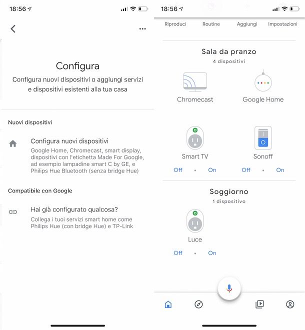 Collegare Google Home alle luci
