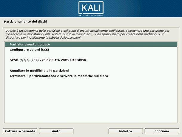 Come installare Kali Linux