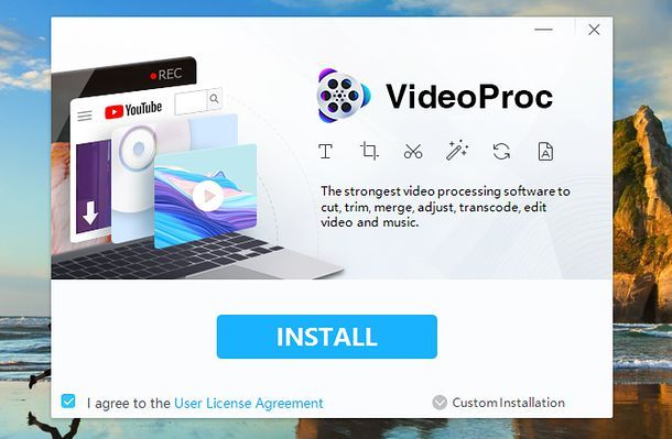 Installazione VideoProc su Windows