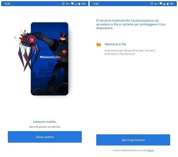 Effettuare una scansione antimalware