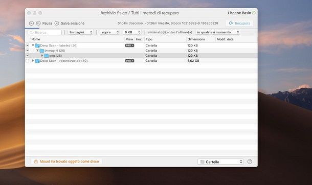 recuperare screenshot con Disk Drill